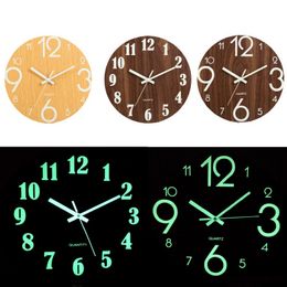 Horloges murales numérique numéro horloge murale bricolage 3D horloge silencieuse lueur sombre acrylique lumineux suspendu horloge acrylique bref silencieux bricolage horloge murale moderne 230303