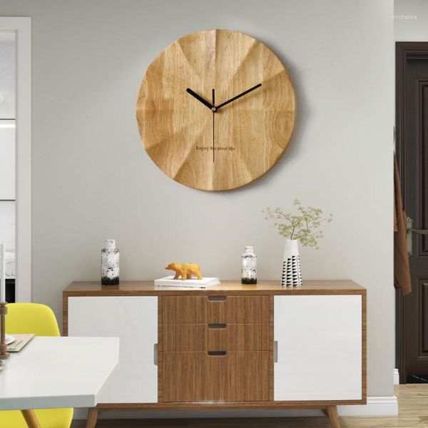 Relojes de pared Reloj inteligente digital Estilo antiguo Madera Silencio 3d Madera Led Decoración minimalista Relojes De Pared