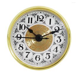 Relojes de pared DIY 70MM Reloj de cuarzo Insertar movimiento Número árabe Piezas de repuesto Oro para el hogar Artesanía Mecanismo Insertos