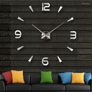 Wandklokken DIY Acryl Mirror Grote klok Modern Design Quartz 3D Stickers Decoratief horloge Reloj de Pared Living Room Kloke Art