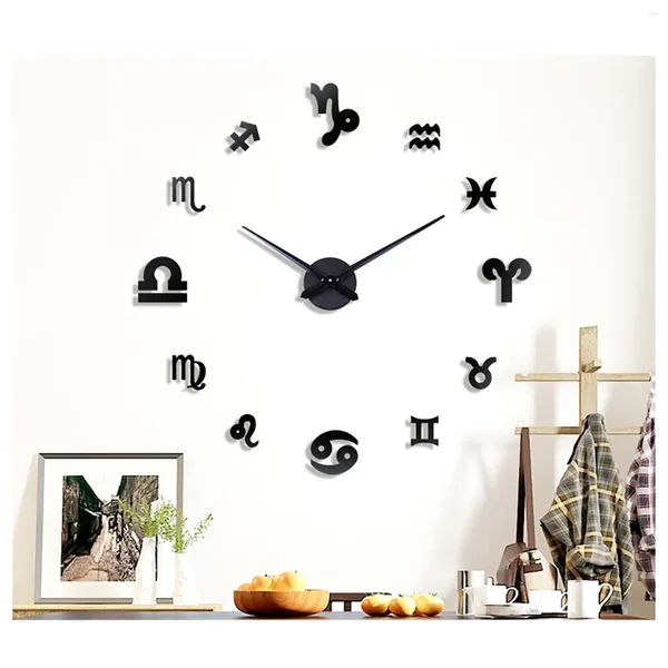 Corloge murale DIY Office à domicile horloge 3147 pouces 3d Constellation Decoration Quartz Kids Brush Cup et minuterie