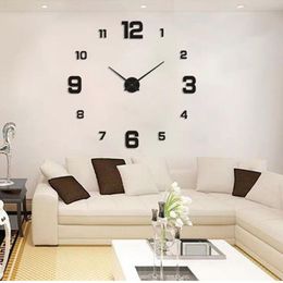 Horloges murales bricolage grand nombre horloge silencieuse non tic-tac décoration à piles pour maison appartement bureau
