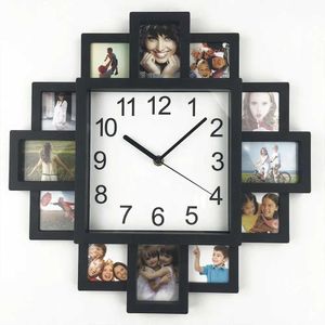 Horloges murales DIY Design moderne 2023 Nouveaux arrivants Cadre photo Corloge Clock Plastic Pictures Home Decor Horlog Q240509