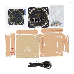 Horloges murales Module d'affichage LED numérique rotatif DIY Kit d'horloge électronique d'alarme à 4 numériques 51 SCM d'apprentissage de la carte d'apprentissage