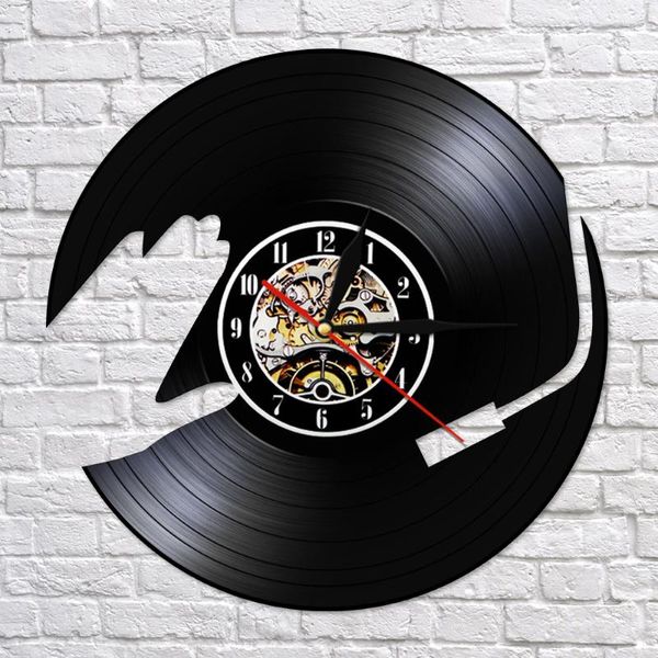 Relojes de pared DJ Music Record LP reloj 3D Night Light Party Dance Hall Decor Vintage reloj Club regalo para