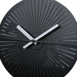 Wandklokken Dynamic Gear Clock Voetganger Running 12-inch Black Metal Silent Living Room