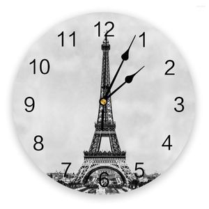 Wandklokken Eiffeltoren Paris France Clock Home Decor Slaapkamer Stille Oclock Bekijk digitaal voor kinderkamers
