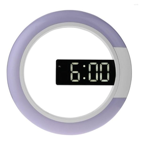 Relojes de pared Reloj despertador digital electrónico Luz nocturna LED Diseño de espejo ajustable para decoraciones de sala de estar