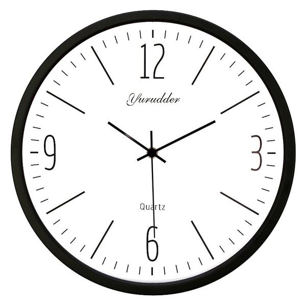 Relojes de pared Est 14 pulgadas Marco de metal Moda moderna Reloj redondo decorativo