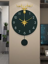 Wandklokken EUeope Metaalklokmechanisme Home Decore 3D Iron Watch Sticker Muurschildering voor woonkamer kinderen decoratie saat relojes de pared