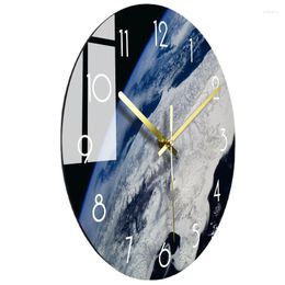 Horloges murales européenne créative horloge 12 pouces sans cadre verre De luxe épaissir muet Design moderne Reloj De Pared décoration De la maison