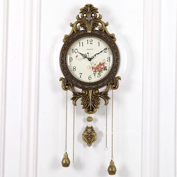 Relojes de pared, reloj Retro europeo, reloj antiguo de boda, mecanismo de cuarzo, regalo de cumpleaños Digital, reloj de pared, decoración del hogar 50ZB067