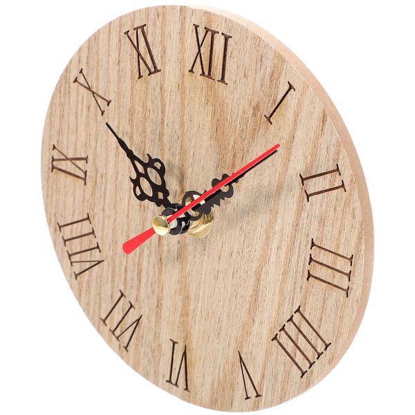 Horloges murales européenne petite horloge bureau pays décor suspendu mur bois horloges pratiques