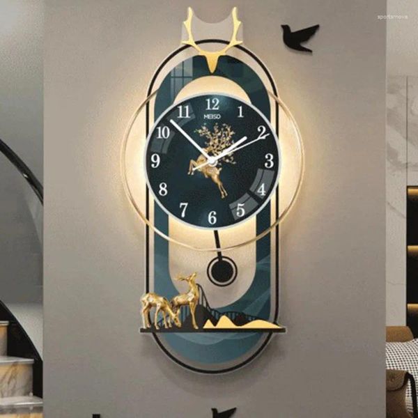 Horloges murales fantaisie batterie de luxe noir animal moderne horloge en métal pendule mains Orologio Da Parete Moderno décor à la maison