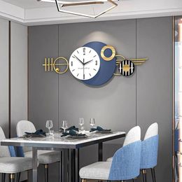 Wandklokken Fancy Noordse klok moderne slaapkamer goud grote woonkamer ontwerper digitale orologio da parete moderno home decor