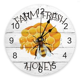 Wandklokken Farm Bee Honing Hive Klok Voor Moderne Woondecoratie Tienerkamer Living Naald Opknoping Horloge Tafel
