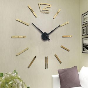 Wandklokken mode antieke mini diy spiegel oppervlakte klok sticker sticker mute 3d horloge woonkamer thuiskantoor decor cadea