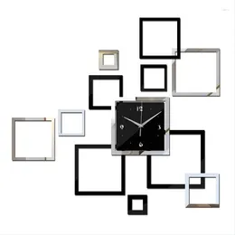 Wandklokken modeontwerp diy horloges spiegel acryl materiaal huisdecoratie