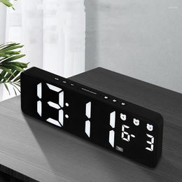 Wanduhren Mode Digital Wecker Musik Calenda Woche Snooze 3 Alarme Tisch montiert Elektronische für Schlafzimmer Home Office