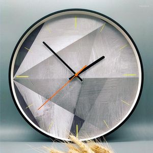 Horloges murales mode gris ciment matériel horloge créative moderne industriel vent Art personnalité