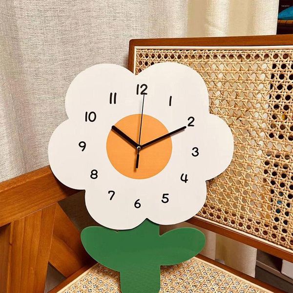 Relojes de pared Forma de flores Reloj creativo colgante para la decoración del hogar Bueno como regalo de inauguración de la casa NIN668