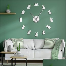 Wandklokken Franse Bldog Diy Nt Klok Frankrijk Binnenlandse Hond Grote Moderne Frenchie Horloge Dod Rassen Liefhebbers Gift 210309 Drop Delivery Ho Dhpfc