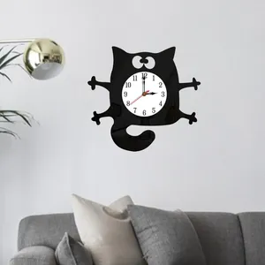 Horloges murales drôle horloge d'art à piles silencieuse pour le décor de chambre à coucher de bureau