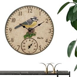 Horloges Murales Horloge De Jardin 12 Pouces Extérieure Rétro Station Décorative Vintage À Suspendre Intérieur