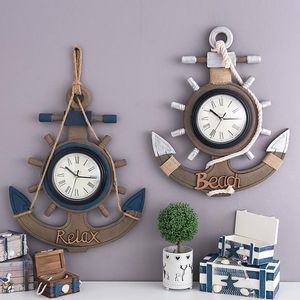 Relojes de pared Reloj GH Diseño moderno Estilo nórdico Sala de estar Moda Dormitorio creativo Silencioso Cuarzo Barco pirata Vintage