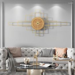 Wandklokken Goud Elektronische Grote Klok Woonkamer Stille Giant Hall Horloges Horloge Murale Decoratie Voor Thuis