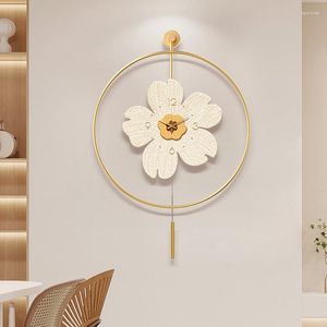 Wandklokken Goud Quartz Klok Woonkamer Stille Slinger Stijlvol Uurwerk Ornamenten Home Design Reloj De Pared Modern