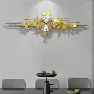 Wandklokken gouden luxe groot decoratief horloge home design metaalmechanisme hanging oferTas con envio gratis decor