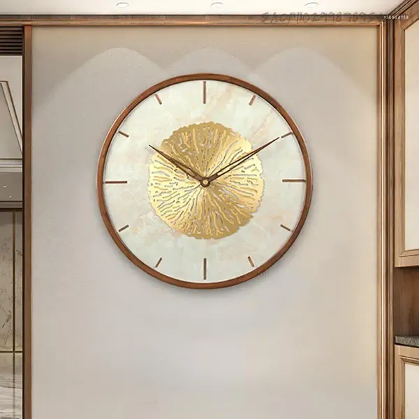 Relojes de pared dorados con estilo cocina reloj Digital manecillas trabajo cuarzo moderno mecanismo de baño Horloge diseño del hogar YX50WC