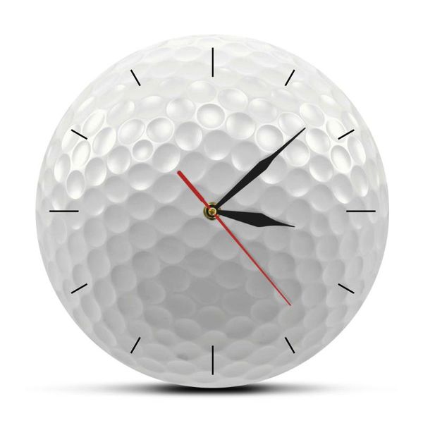 Horloges murales Balle de Golf ronde sans cadre horloge silencieuse sans tic-tac Vision 3D montre décorative Club de sport Art golfeurs cadeauHorloges muralesMur