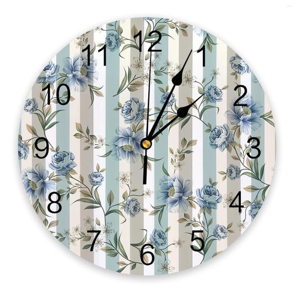 Horloges murales dégradé ligne fleur horloge Design moderne salon décoration cuisine silencieux décor à la maison
