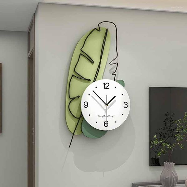 Horloges murales graphiques élégant grande horloge Design moderne cuisine silencieuse numérique décorative Pendule Murale maison XY50WC