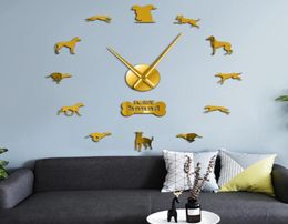 Horloges murales adoption de lévies whippet art diy horloge géante décoration intérieure chien animal exclusif watch8774775