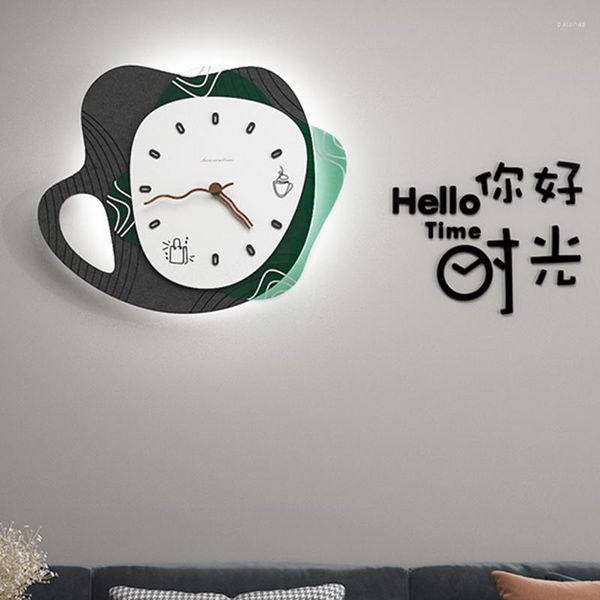 Horloges murales suspendues 3d acrylique grande maison Led minimaliste grande horloge numérique Design moderne salon Reloj Pared montre