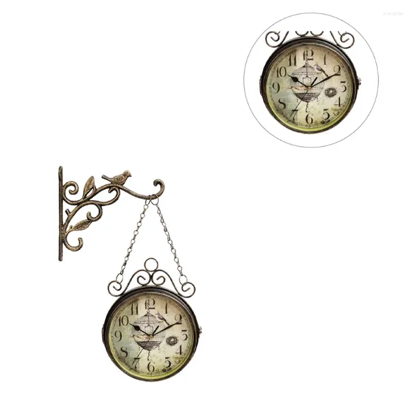 Horloges murales suspendues d'oiseau horloge en extérieur suspension des lumières décoratives décoration de la maison coucou cuccu cuccu watch