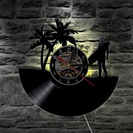 Wandklokken Hawaii klok gepersonaliseerde surfen record LP horloge surfplank strand aangepaste vintage surfer cadeau idee