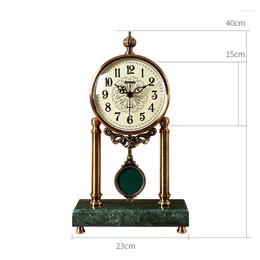 Wandklokken High-end Light Luxury European Swing Clock Ornaments Table Woonkamer Grote desktop desktops