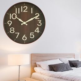 Horloges murales de haute qualité en bois horloge européenne 12 pouces 30 cm horloge numérique Design moderne en plastique Reloj De Pared décoration de chambre