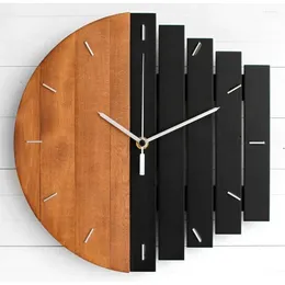 Wandklokken Woondecoratie Klok Abstracte industriële stijlen Creatief Eenvoudige sfeer Woonkamers Slaapkamerstijl Houten kwarts