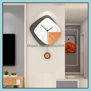 Wandklokken Home Decor Garden Swingable Silence Acryl Noordse Modern Simple Luxe Luxe Creativiteit Horloge Murale Fashion Art Ek50bgz Drop