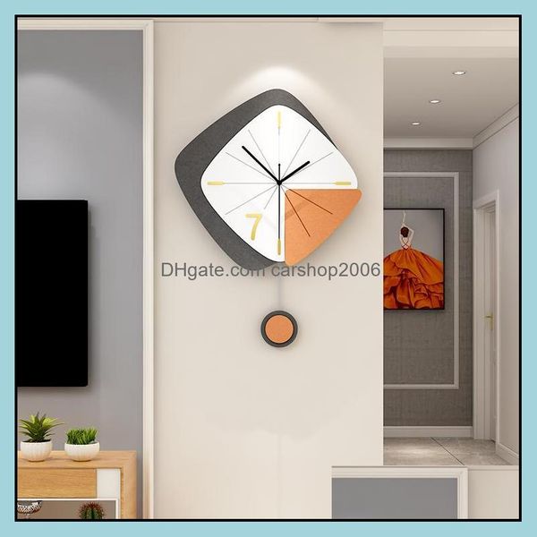 Horloges Murales Décor À La Maison Jardin Swingable Silence Acrylique Nordique Moderne Simple Luxueux Créativité Horloge Murale Mode Art Ek50Bgz Drop