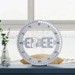 Wandklokken Woondecoratie Grote klok Creatieve Sprong Tweede Digitaal Alarm 3D Stil Elektronisch Voor Woonkamer Ornament