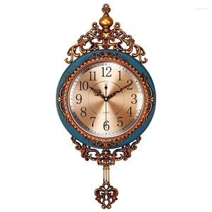 Wandklokken Home Decor Moderne Pendulum Clock Vintage Round Quartz stil metalen Noordse ontwerp