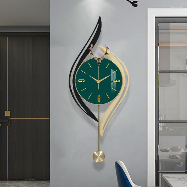 Horloges murales maison aiguilles horloge salon élégant moderne cuisine rétro mécanisme mains luxe Reloj De Pared décor
