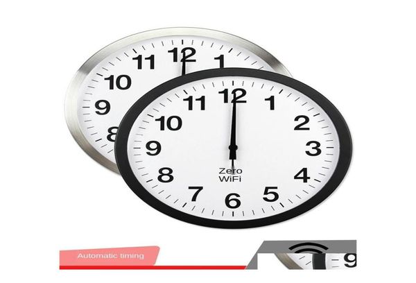 Horloges murales pouces horloge intelligente Wifi Matic synchronisation temps réseau muet moderne minimaliste salon Quartz maison livraison directe 9055830