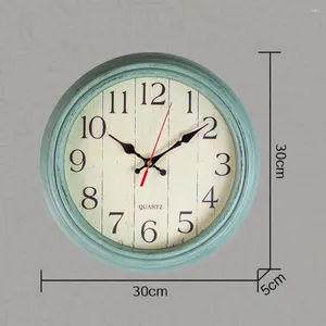 Horloges murales Horloge d'intérieur Vintage 12 pouces pour la décoration de la maison Cuisine Salle de bain Silencieuse Chambre grise Chambre à coucher